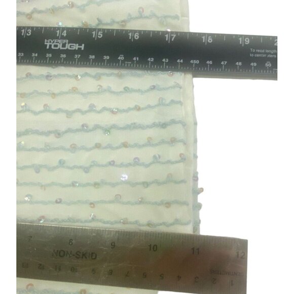 ALEXIA ADMOR Women Sleeveless Sequin Cropped Top Sz 8 White Feminine 94-19 - Picture 7 of 10